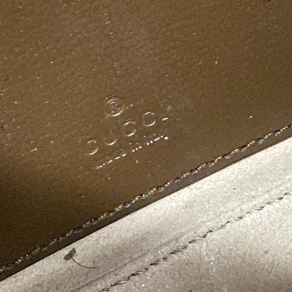 Auth GUCCI GG Half Moon Shape Mini Bag 726843 Beige Dark Brown PVC Leather - Picture 13 of 16